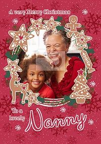 Lovely Nanny at Christmas Photo Card