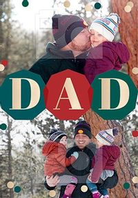 Tap to view Dad 2 Photo personalised Christmas Card