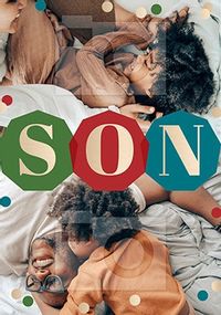 Tap to view Son 2 Photo personalised Christmas Card