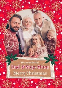 Dad & Step-Mum at Christmas Photo Card