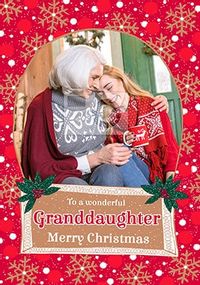 Wonderful Granddaughter at Christmas Photo Card