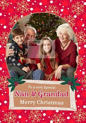 Nan & Grandad at Christmas Photo Card
