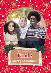Uncle traditional photo Christmas Card