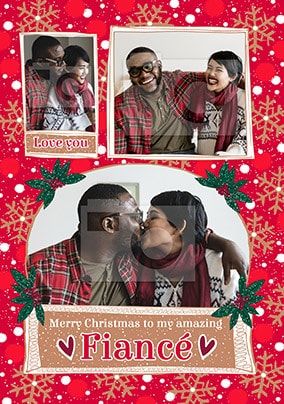 Fiance at Christmas Photo Card