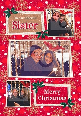 Sister at Christmas Photo Card
