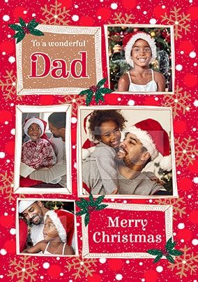 Dad at Christmas Photo Card