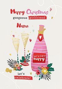Merry Christmas Gorgeous Girlfriend Personalised Card