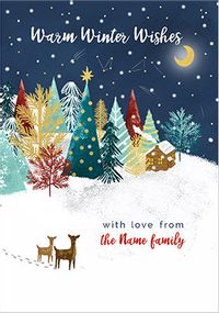 Tap to view Warm Winter Wishes Personalised Christmas Card