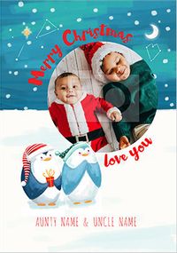 Merry Christmas Aunty & Uncle Photo Card