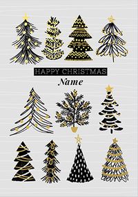Tap to view Contemporary Christmas Trees - Personalised Christmas Card