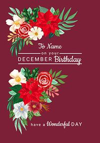 Tap to view On Your December Birthday Personalised Card
