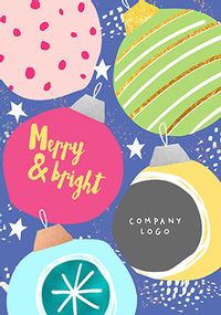 Tap to view Merry and Bright Company photo Christmas card
