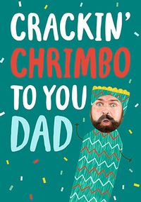Crackin' Chrimbo Dad Funny Photo Christmas Card