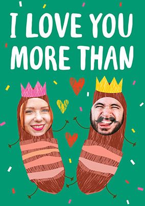 Love You More Than Pigs in Blankets Christmas Photo Card