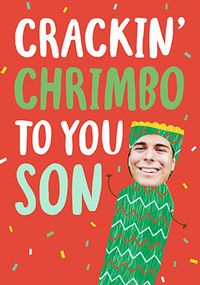 Crackin' Chrimbo Son Funny Photo Christmas Card