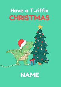Tap to view T-riffic Christmas Personalised Christmas Card
