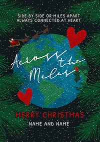 Tap to view Side by Side or Miles Apart Personalised Christmas Card