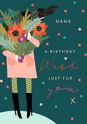 A Birthday Wish for You Personalised Card