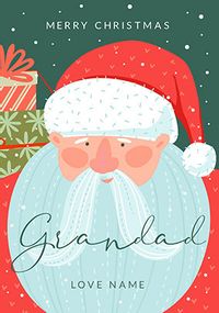 Merry Christmas Grandad Santa Personalised Card