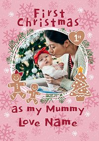 First Christmas as my Mummy Gingerbread Photo Card