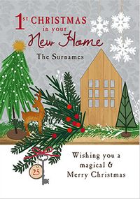 Magical Christmas in Your 1st Home Personalised Card