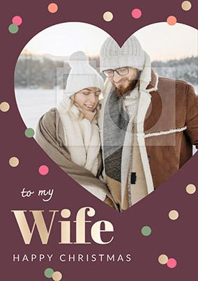 Happy Christmas Wife Photo Card