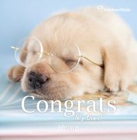 Tap to view Golden Labrador Puppy personalised Congratulations card