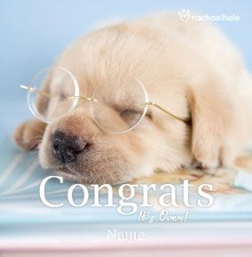 Golden Labrador Puppy personalised Congratulations card