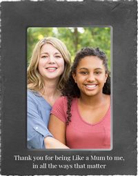 Like A Mum To Me Personalised Slate Photo Frame - Portrait