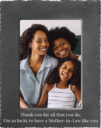 Tap to view All That You Do Mother-In-Law Personalised Slate Photo Frame - Portrait