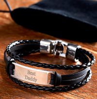 Tap to view Best Daddy Personalised Men's Bracelet