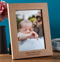 Tap to view Father's Day Personalised Wooden Photo Frame - Portrait