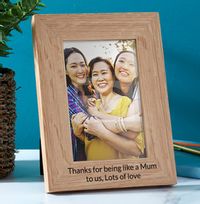 Tap to view Like A Mum To Me Personalised Wooden Photo Frame - Portrait