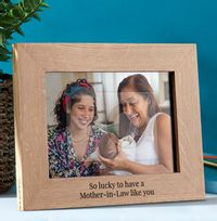 All That You Do Mother-In-Law Personalised Wooden Photo Frame - Landscape