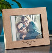Romantic Personalised Wooden Photo Frame - Landscape