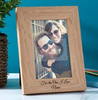 Tap to view Romantic Personalised Wooden Photo Frame - Portrait