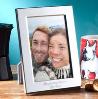 Tap to view Valentines Personalised Metal Photo Frame - Portrait