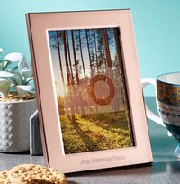 Tap to view Any Text Personalised Metal Photo Frame - Portrait