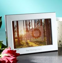 Tap to view Any Text Personalised Metal Photo Frame - Landscape