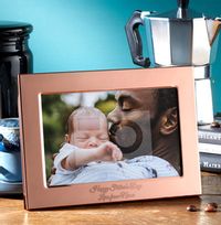 Father's Day Personalised Metal Photo Frame - Landscape