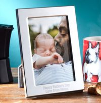 Father's Day Personalised Metal Photo Frame - Portrait