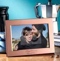 Anniversary Personalised Metal Photo Frame - Landscape