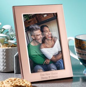 New Home Personalised Metal Photo Frame - Portrait