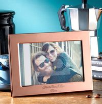 Tap to view Romantic Personalised Metal Photo Frame - Landscape
