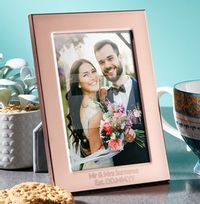 Tap to view Wedding Personalised Metal Photo Frame - Portrait