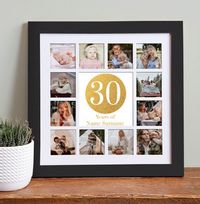 Tap to view 30th Birthday Photo Collage Frame