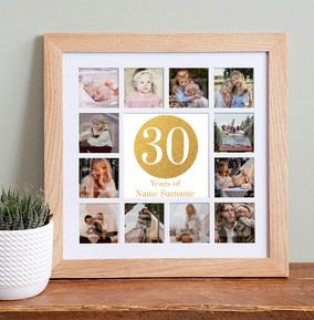 30th Birthday Photo Collage Frame