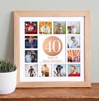 Tap to view 40th Birthday Photo Collage Frame