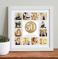 Tap to view 50th Birthday Photo Collage Frame