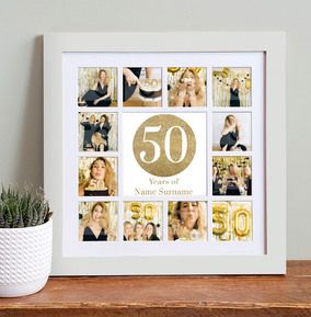 50th Birthday Photo Collage Frame